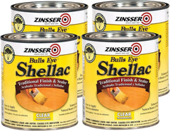 Zinsser 304H-4PK Bulls Eye Shellac Traditional Finish & Sealer, Quart, Clear, 4 Pack