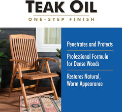 Watco Teak Oil Wood Finish, Quart, Clear, 4 Pack
