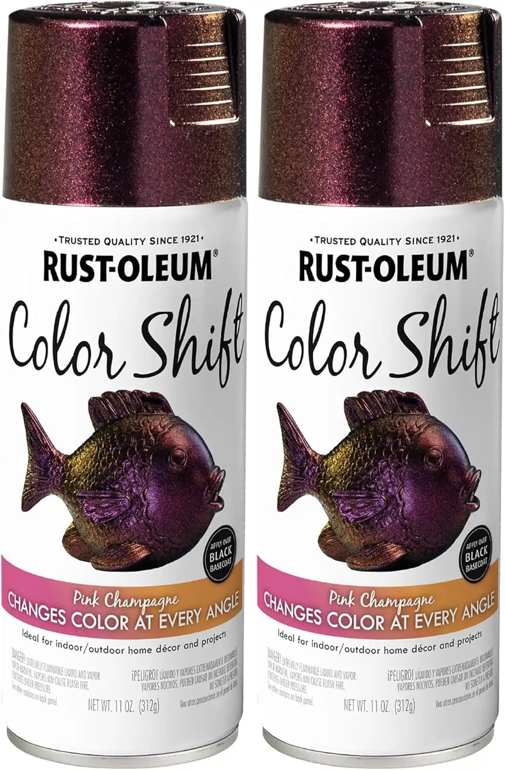 Rustoleum Color Shift Spray Paint, 11 ounce, Pink Champagne (Pack of 2)