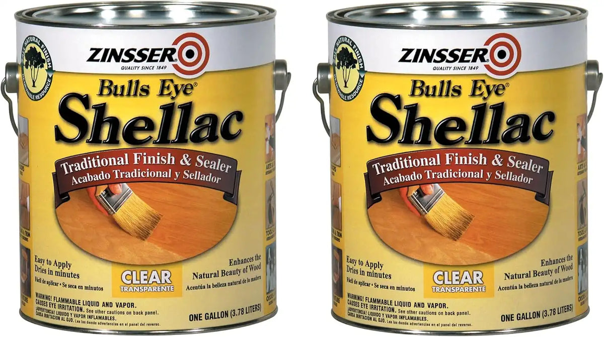 Zinsser 301-2PK Bulls Eye Shellac Traditional Finish & Sealer, Gallon, Clear, 2 Pack