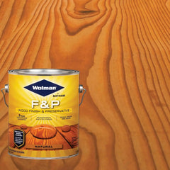 Wolman 14396 F&P Oil-Based Wood Finish & Preservative Transparent Stain, Gallon, Natural