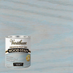 Varathane Premium Fast Dry Wood Stain | 1 Hour Dry Time | 1 Coat Color | Interior Wood Stain | Furniture, Cabinets, Doors, Trim | Quart | Bleached Blue