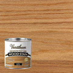 Varathane Premium Fast Dry Wood Stain | 1 Hour Dry Time | 1 Coat Color | Interior Wood Stain | Furniture, Cabinets, Doors, Trim | Half Pint | Honey Maple