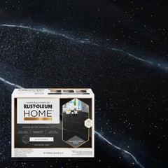 Rust-Oleum 396945 HOME Designer Series Marble Countertop Coating Kit | No Stripping Sanding or Priming | High Adhesion | Wear & Stain Resistant | Black Marble | 1 Kit