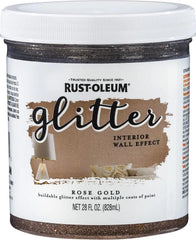 Rust-Oleum 360221 Glitter Interior Wall Paint, 28 oz, Rose Gold