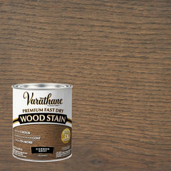 Varathane Premium Fast Dry Wood Stain | 1 Hour Dry Time | 1 Coat Color | Interior Wood Stain | Furniture, Cabinets, Doors, Trim | Quart | Carbon Gray