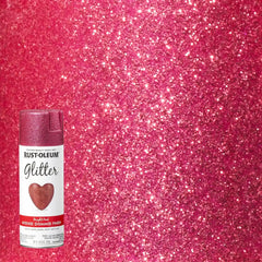 Rust-Oleum 301818-6PK Specialty Glitter Spray Paint, 10.25 oz, Bright Pink, 6 Pack