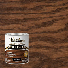 Varathane Premium Fast Dry Wood Stain | 1 Hour Dry Time | 1 Coat Color | Interior Wood Stain | Furniture, Cabinets, Doors, Trim | Quart | Dark Walnut