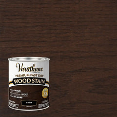 Varathane Premium Fast Dry Wood Stain | 1 Hour Dry Time | 1 Coat Color | Interior Wood Stain | Furniture, Cabinets, Doors, Trim | Quart | Kona