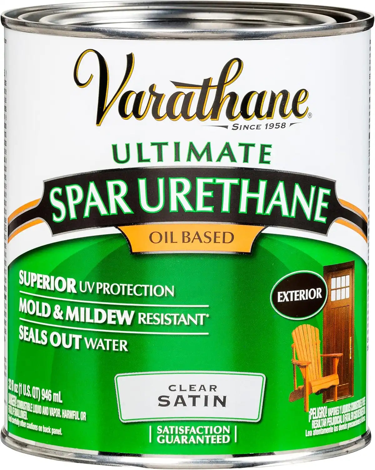 Varathane 9341 Oil-Based Ultimate Spar Urethane, Quart, Satin