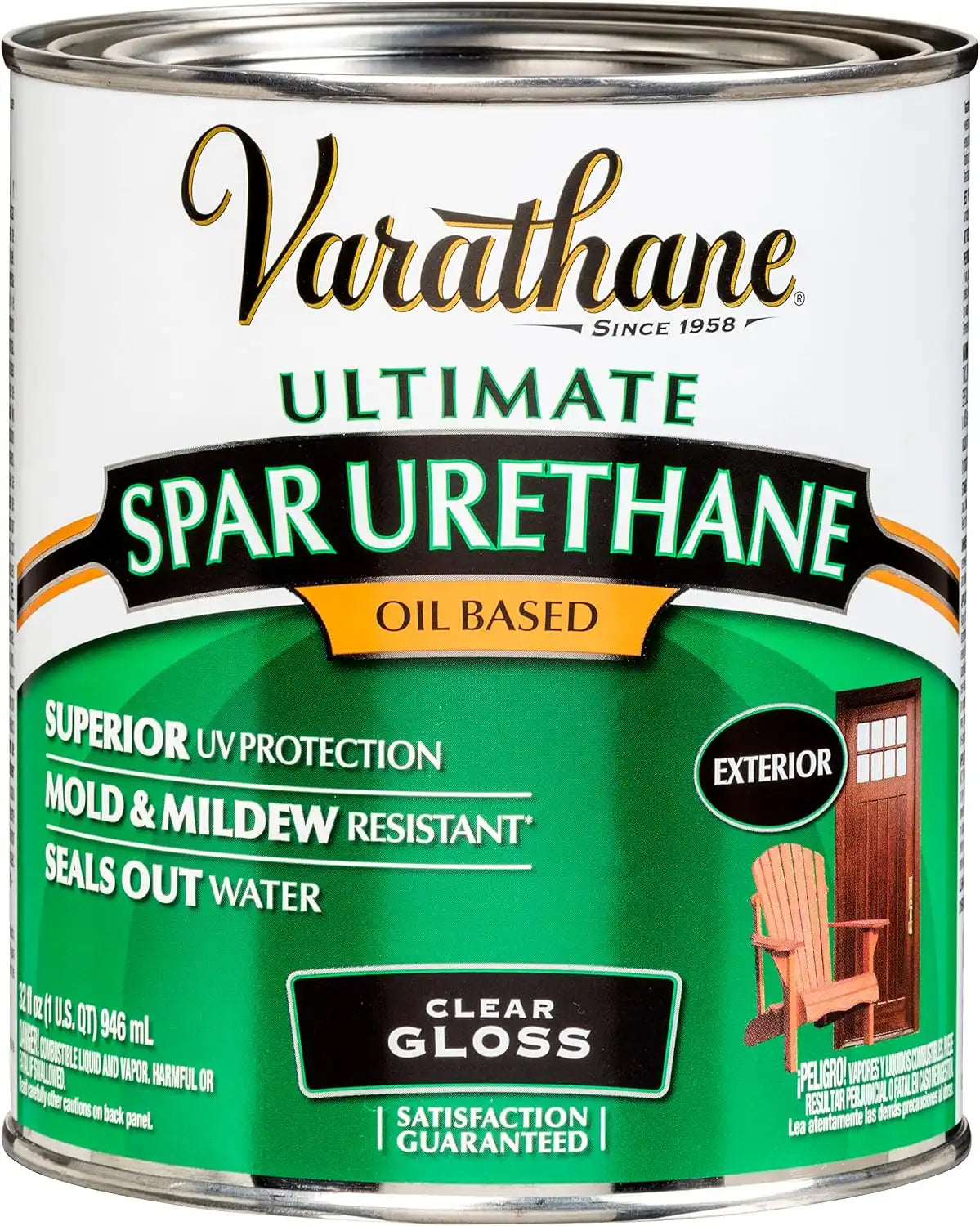 Varathane 9241 Oil-Based Ultimate Spar Urethane, Quart, Gloss