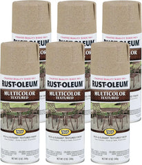 Rust-Oleum 223524-6PK Stops Rust Multi-Color Textured Spray Paint, 12 oz, Desert Bisque, 6 Pack