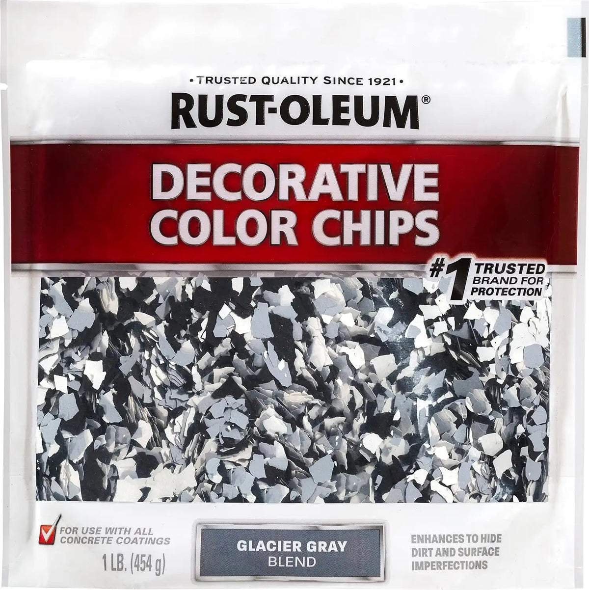 Rust-Oleum 312449 Glacier Gray Blend EpoxyShield Decorative Color Chips, 1 lb, (Pack of 1)