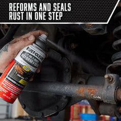 Rust-Oleum 344713 Automotive 2-In-1 Rust Reform & Seal Spray, 12 oz, Flat Black