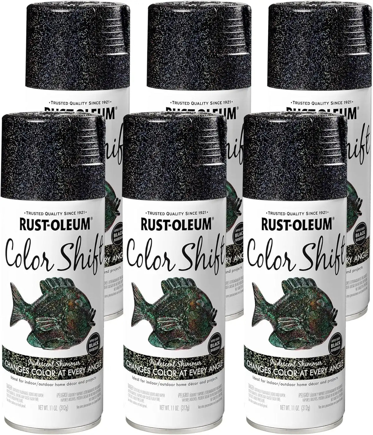 Rust-Oleum 384335 Specialty Color Shift Spray Paint, 11 oz,Iridescent Shimmer, 6 Pack