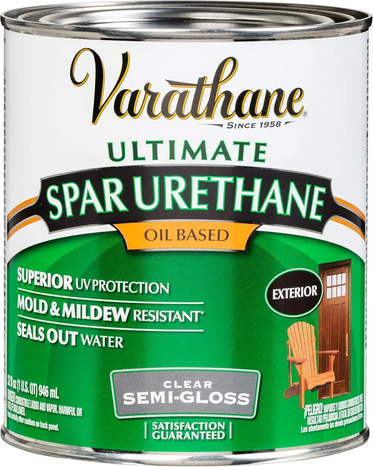Varathane 9441 Oil-Based Ultimate Spar Urethane, Quart, Semi-Gloss