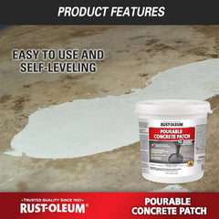 Rust-Oleum 369667 Pourable Concrete Patch, 5 lb Pail