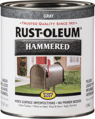 Rust-Oleum 7214502 Stops Rust Hammered Finish Paint, Quart, Gray