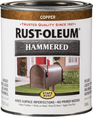 Rust-Oleum 239074 Stops Rust Hammered Finish Paint, Quart, Copper, (Pack of 1)