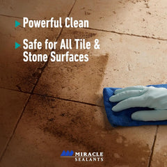 Miracle Sealants Tile & Stone Cleaner Concentrate for Natural Stone, Tile & Grout, 32 oz